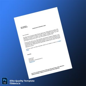 Fillable Afghanistan KIA Research and Development Employment Verification Letter Template - Word/PDF Template Preview - FillDocs