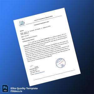 Fillable Afghanistan Society for Sustainable Development of Afghanistan Employment Verification Letter Template - Word/PDF Template Preview - FillDocs