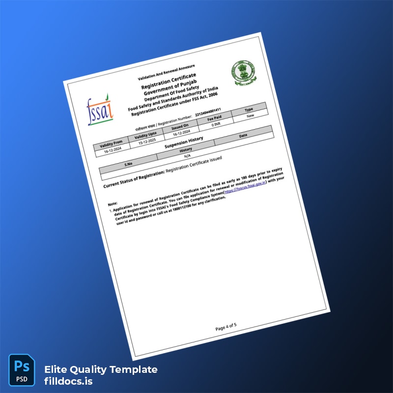 Fillable Amendment Certificate Template in Word and PDF formats page 4 Page Preview - FillDocs