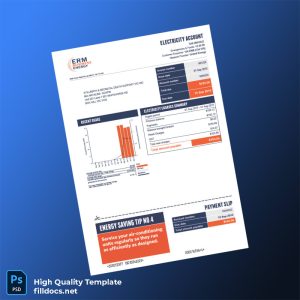 Australia ERM Power Retail Pty Ltd Editable Electricity Bill Template in Word and PDF formats