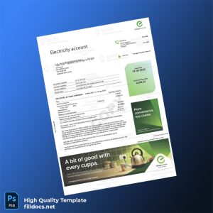 Australia EnergyAustralia Pty Ltd Editable Electricity Bill Template in Word and PDF formats