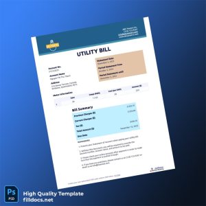 Australia Jotform Editable Utility Bill Template in Word and PDF formats