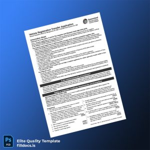 Fillable Australia Queensland Vehicle Registration Transfer Application Template - Word/PDF Template Preview - FillDocs