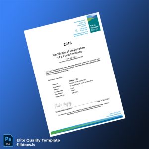 Fillable Australia Yarra Ranges Council Registration Certificate Template - Word/PDF Template Preview - FillDocs