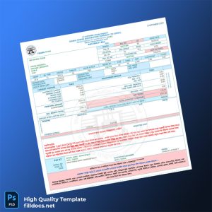 Bangladesh Dhaka Power Distribution Company Editable Utility Bill Template in Word and PDF formats