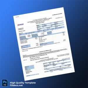 Bangladesh Dinajpur Sadar Sales And Distribution Unit Editable Utility Bill Template in Word and PDF formats