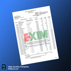 Bangladesh Export Import Bank of Bangladesh Limited Bank Statement Template in Word and PDF formats