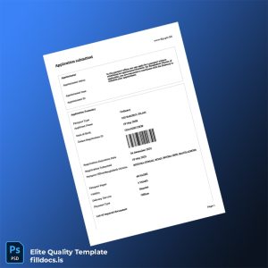 Fillable Bangladesh Passport Office Registration Summary Template - Word/PDF Template Preview - FillDocs