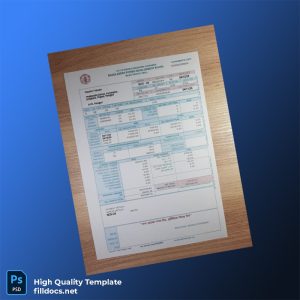 Bangladesh Protibondhi School Editable Electricity Bill Template in Word and PDF formats