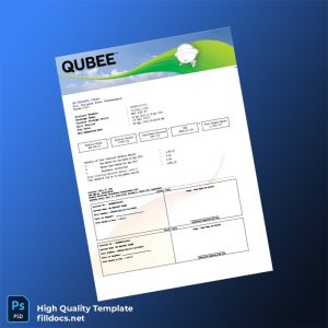 Bangladesh Qubee Editable Utility Bill Template in Word and PDF formats