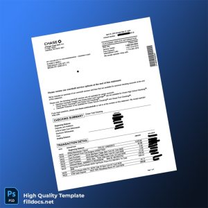 Bank Statement 2 Template in Word and PDF formats