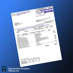 Belgium Golden Valley Electric Association Editable Electricity Bill Template in Word and PDF formats