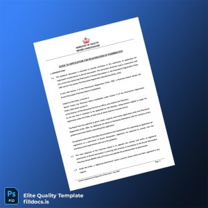 Fillable Brunei Darussalam Pharmacy Board Registration Certificate Template - Word/PDF Template Preview - FillDocs