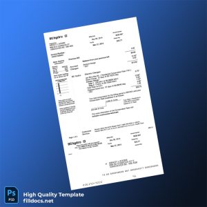 Canada BC Hydro Editable Utility Bill Template in Word and PDF formats