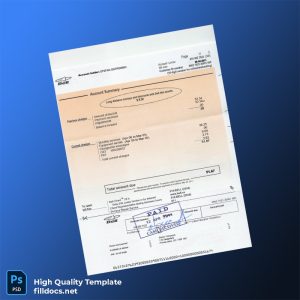 Canada Bell Editable Utility Bill Template in Word and PDF formats