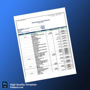 Canada CIBC Business Account Statement Template in Word and PDF formats