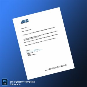 Fillable Canada CMI Heavy Industries Employment Verification Letter Template - Word/PDF Template Preview - FillDocs