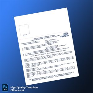 Canada City Of Niagara Falls Editable Water Bill Template in Word and PDF formats