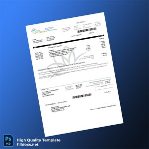 Canada City Of Vancouver Editable Utility Bill Template in Word and PDF formats