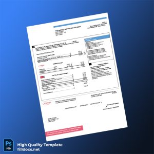 Canada ENMAX Editable Utility Bill Template in Word and PDF formats