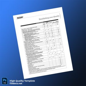 Canada Government Of Canada Editable Identity Document List Template in Word and PDF formats