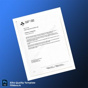 Fillable Canada OINP Employment Verification Letter Template - Word/PDF Template Preview - FillDocs