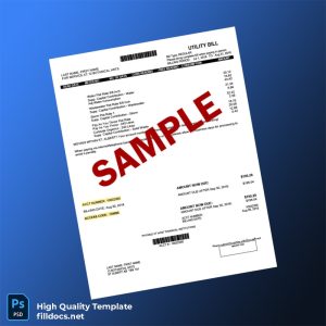 Canada St Albert Editable Water Bill Template in Word and PDF formats