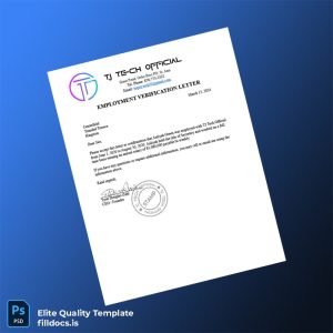 Fillable Centerfield TJ Tech Employment Verification Letter Template - Word/PDF Template Preview - FillDocs