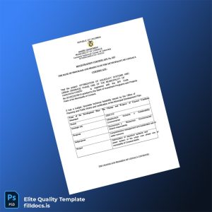 Fillable Colombia Municipality of Consacá Project Bank Registration Certificate Template - Word/PDF Template Preview - FillDocs