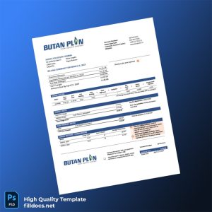 Croatia BUTAN PLIN D O O Editable Gas Bill Template in Word and PDF formats