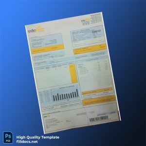 Dominican Republic EDE Este Editable Electricity Bill Template in Word and PDF formats