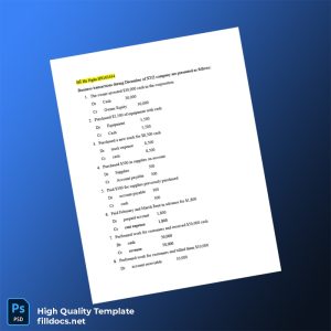 Editable Business Journal Entries Guide Template in Word and PDF formats