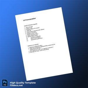 Editable LLP Ion Requirements Template in Word and PDF formats