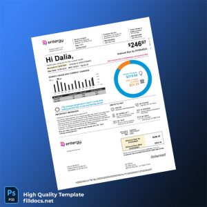 Editable Utility Bill Template in Word and PDF formats