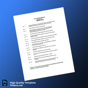 Editable Worksheet Template in Word and PDF formats