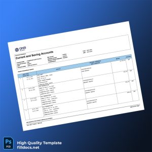 Egypt QNB Bank Statement Template in Word and PDF formats