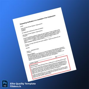 Fillable Employment Verification Request Letter Template - Word/PDF Template Preview - FillDocs