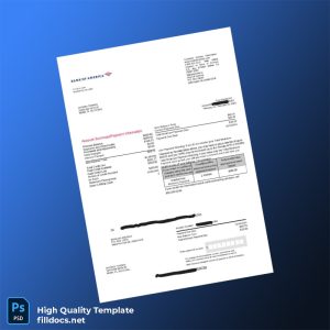 Empty Bank Statement Template in Word and PDF formats