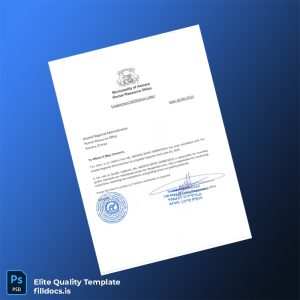 Fillable Eritrea Maekel Regional Administration Employment Verification Letter Template - Word/PDF Template Preview - FillDocs