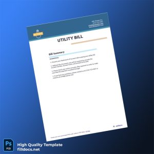 Estonia Editable Utility Bill Template in Word and PDF formats