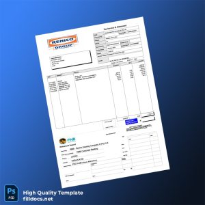 FNB - First National Bank Editable Utility Bill Template in Word and PDF formats