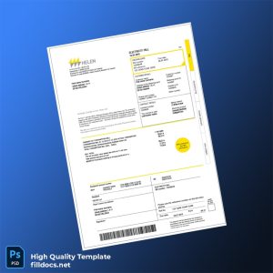 Finland Helen Ltd Editable Electricity Bill Template in Word and PDF formats