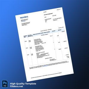 Finland Nordea Bank Statement Template in Word and PDF formats
