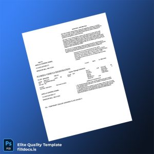 Fillable Florida Department of Highway Safety Vehicle Registration Certificate Template - Word/PDF Template Preview - FillDocs