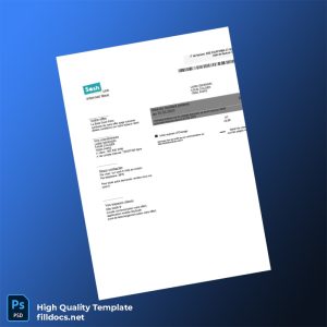 France Sosh Editable Utility Bill Template in Word and PDF formats