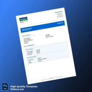 Germany Energy Italia S P A Editable Electricity Bill Template in Word and PDF formats