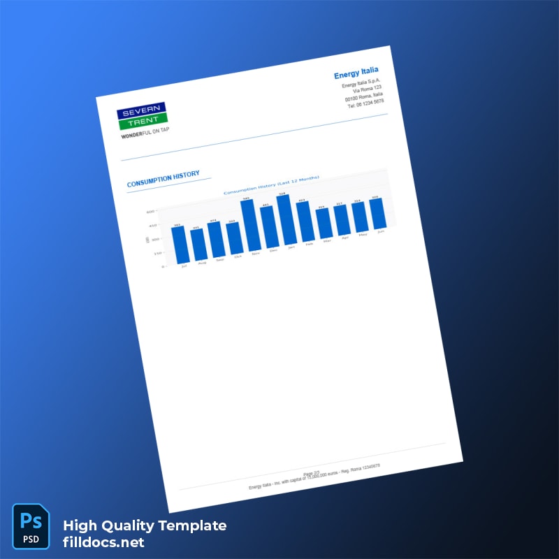 Germany Energy Italia S P A Editable Electricity Bill Template in Word and PDF formats page 2