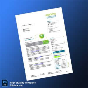 Germany Eprimo GmbH Editable Utility Bill Template in Word and PDF formats