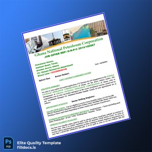 Fillable Ghana National Petroleum Corporation Employment Verification Letter Template - Word/PDF Template Preview - FillDocs