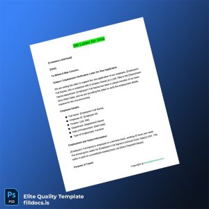 Fillable Human Resources Department Employment Verification Letter Template - Word/PDF Template Preview - FillDocs